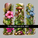 Tropical panels UV DTF Decal sheets 9 Designs to choose from