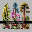Tropical panels UV DTF Decal sheets 9 Designs to choose from