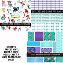 Little Mermaid Doodle Patchwork Set