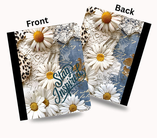 Stay Inspired vinyl composition notebook wrap