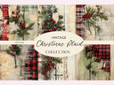 Vintage Christmas Plaid Vinyl collection- 12x12 vinyl sheets-6 designs available