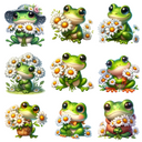 Cute Frogs - UV DTF Decal sheet