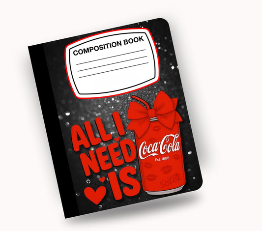 Cola vinyl composition notebook wrap
