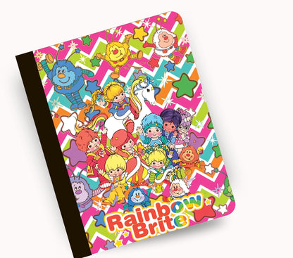 Rainbow Brite Chevron vinyl composition notebook wrap
