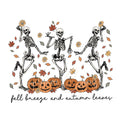 Fall Breeze and Autmn Leaves - UV DTF Decal
