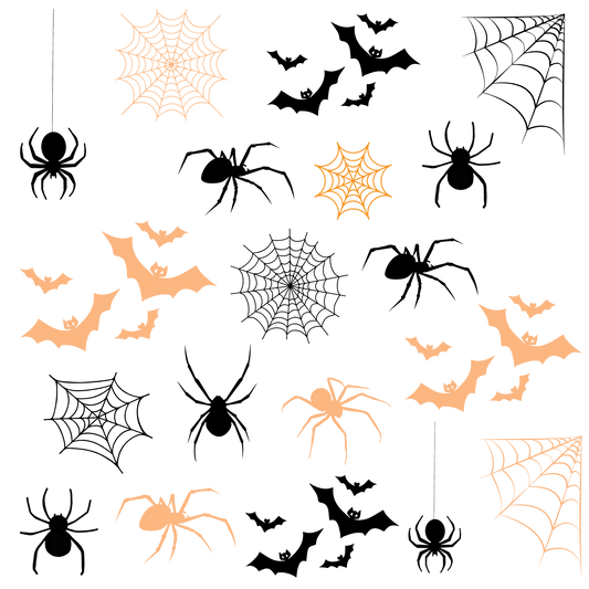 Bats and Spiders - UV DTF Decal sheet