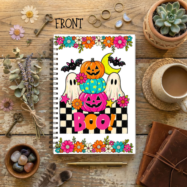 Retro Boo A5 Notebook UV DTF Decal Sheets 2 options
