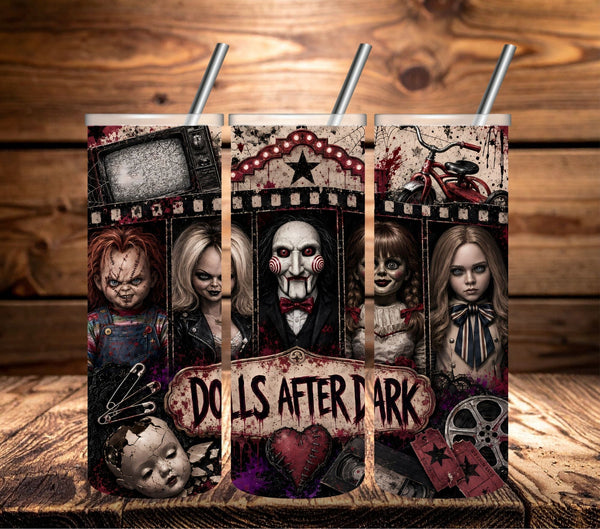 Dolls After dark -vinyl tumbler wraps