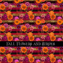 Fall Flowers and Stripes 12x12 vinyl sheet