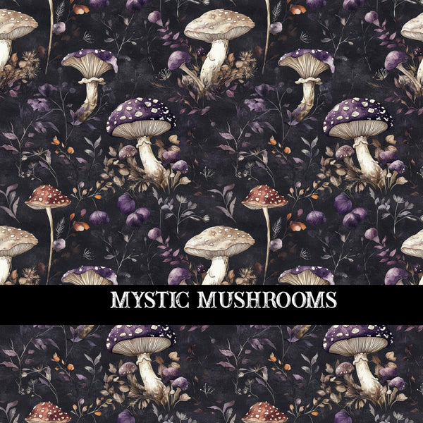 Mystic Mushrooms 12x12 vinyl sheet