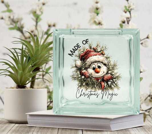 Christmas Magic Glass Block Decal