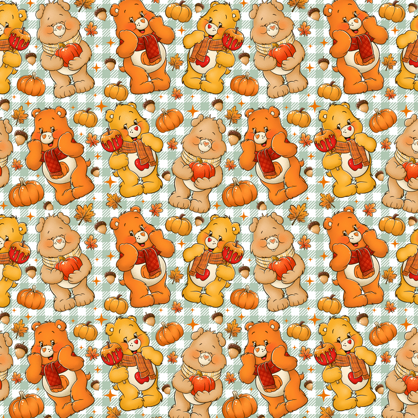 Fall Care bears - Adhesive Vinyl sheets