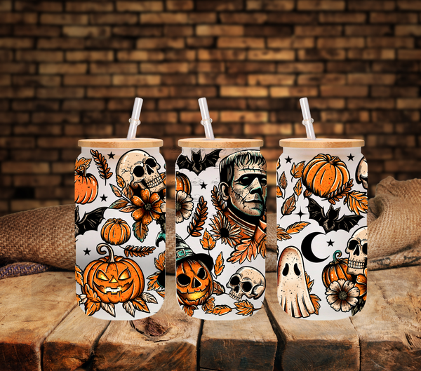 Frankenstein - UV DTF 16oz Libbey wrap