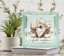 Fall Vibes Puppy Glass Block Decal