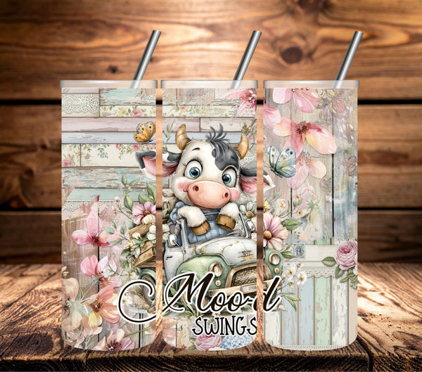 Moo-d  Swings vinyl tumbler wraps