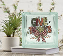 Give Thanks Glass Block Decal 2 sizes available