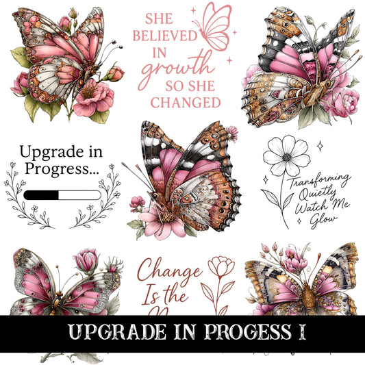 Upgrade in progress UV DTF Decal Sheets 2 design options