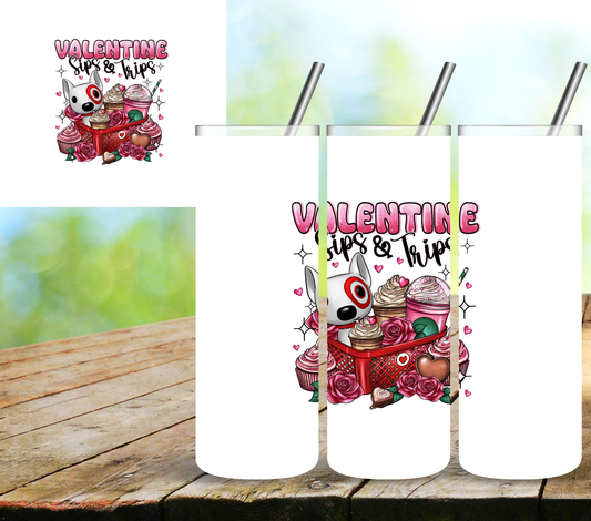 Valentine Sips and Trips - UV DTF Decal