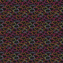 Neon Hearts on Black - Adhesive Vinyl 12x12 Sheet