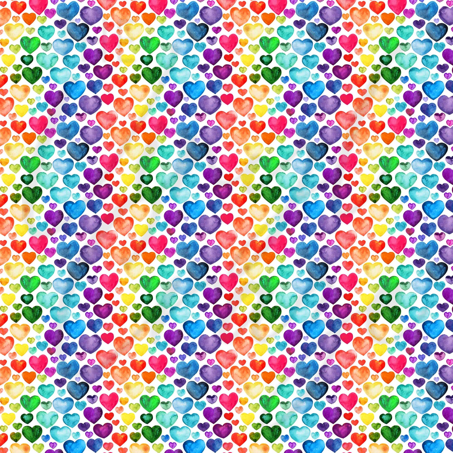 Valentines Rainbow Hearts - Adhesive Vinyl  Sheets