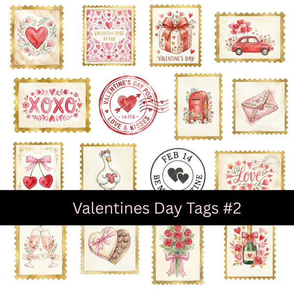 Valentines Tags - Uvdtf Decal sheet (4 options to choose from)