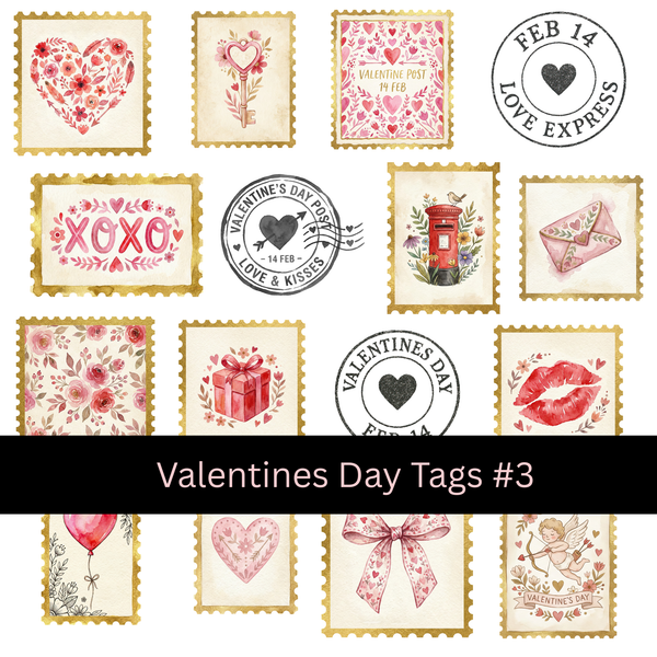Valentines Tags - Uvdtf Decal sheet (4 options to choose from)