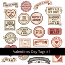 Valentines Tags - Uvdtf Decal sheet (4 options to choose from)
