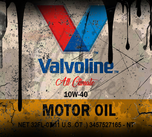 Valvoline Motor Oil - Adhesive Vinyl Wrap