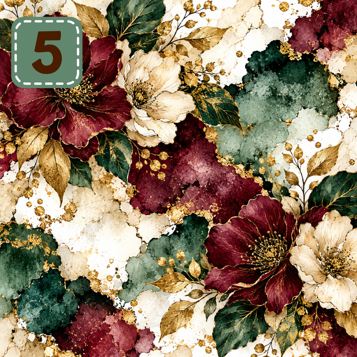 Velvet and Vine collection- 2 sizes vinyl sheets-10 designs available