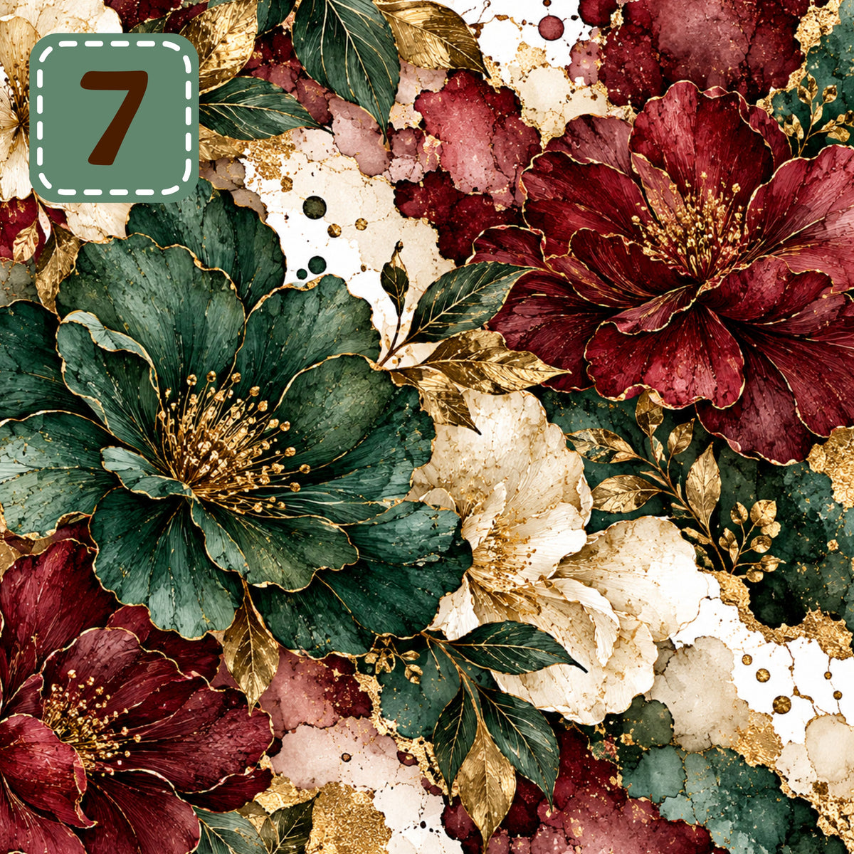 Velvet and Vine collection- 2 sizes vinyl sheets-10 designs available
