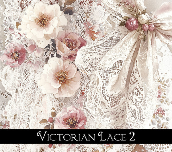 Victorian lace vinyl tumbler wraps 14 different prints