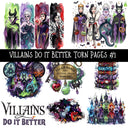 Villains Torn Pages UV DTF Decal sheets 2 designs available