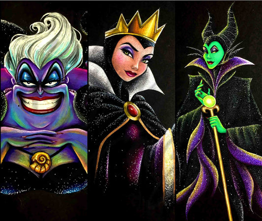 Villains with Black Background - Adhesive Vinyl Wrap