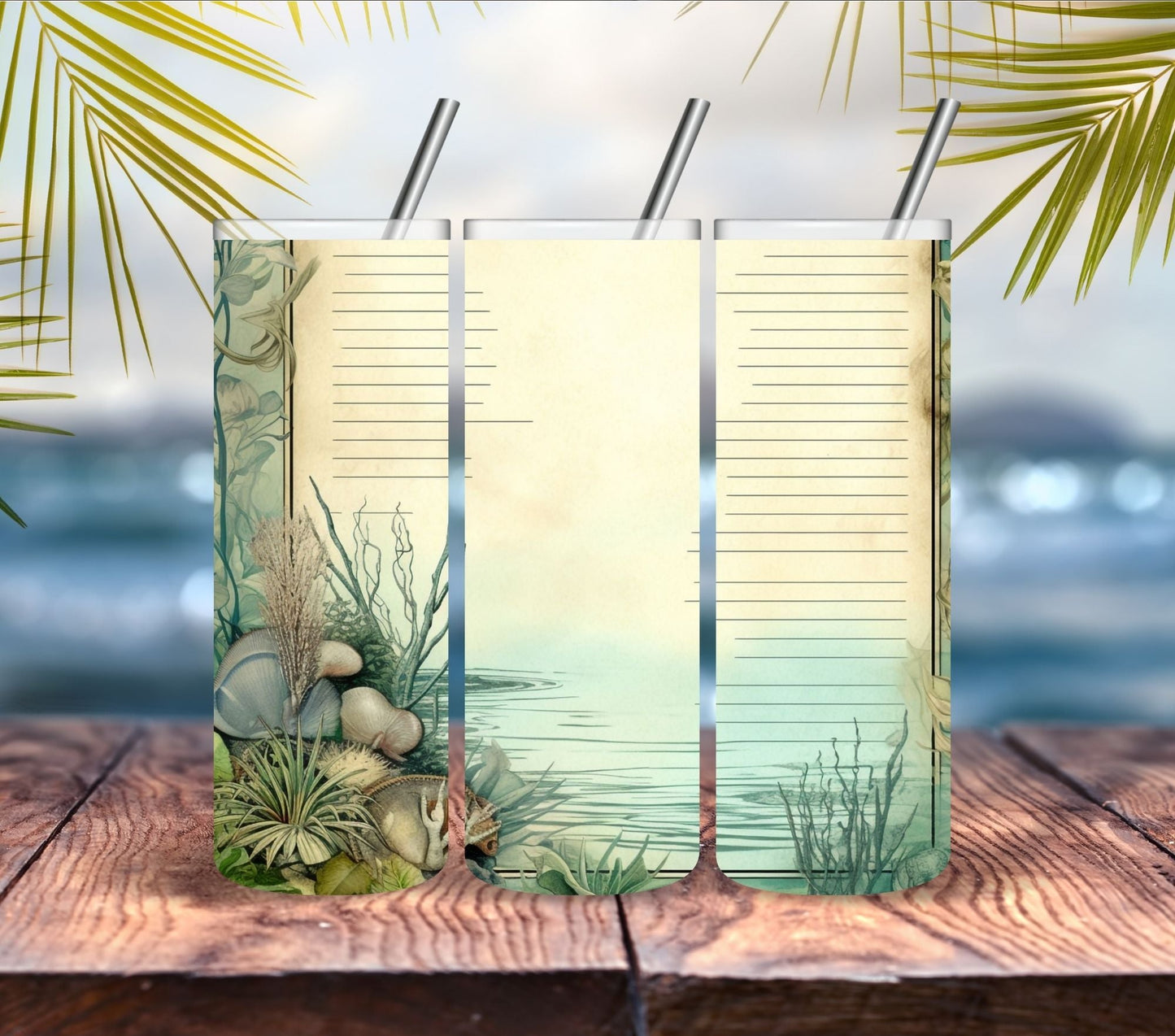 Vintage Beach - Adhesive Vinyl Wrap - 6 Designs