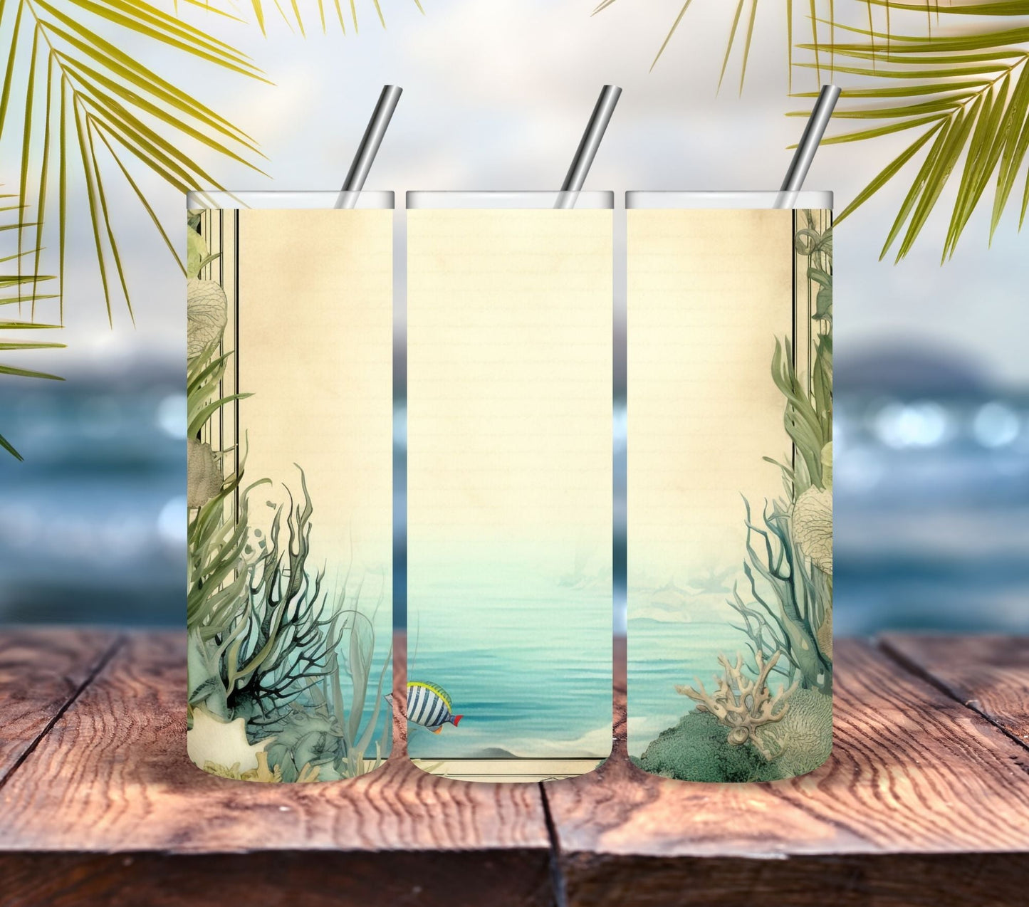 Vintage Beach - Adhesive Vinyl Wrap - 6 Designs