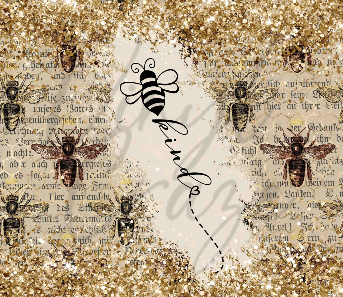 Vintage Bee Kind - Adhesive Vinyl Wrap