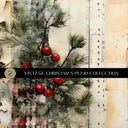 Vintage Christmas Plaid Vinyl collection- 12x12 vinyl sheets-6 designs available