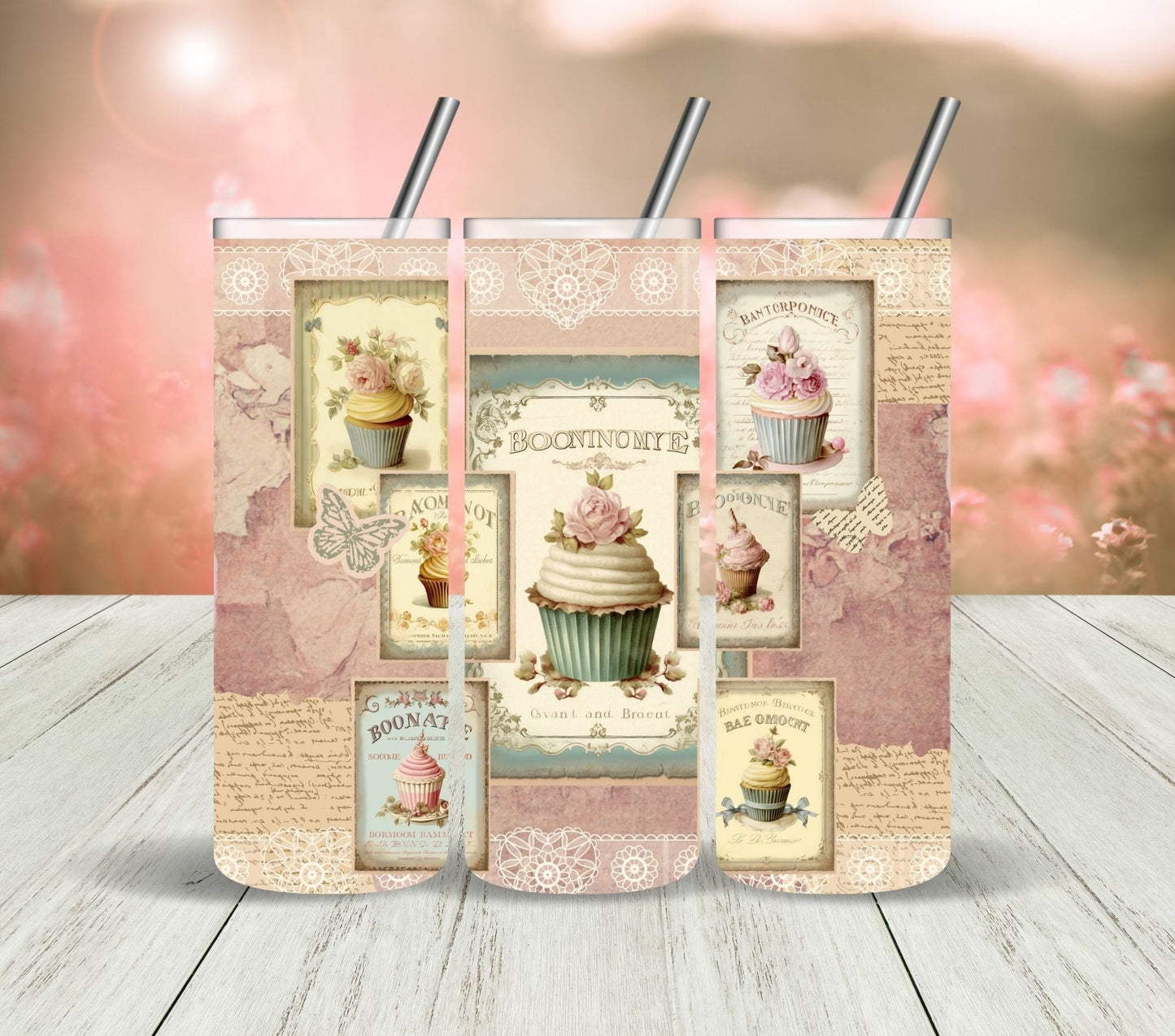 Vintage Cupcake - Adhesive Vinyl Wrap