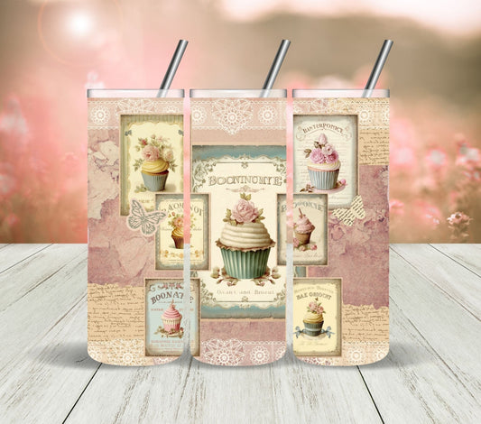 Vintage Cupcake - Adhesive Vinyl Wrap