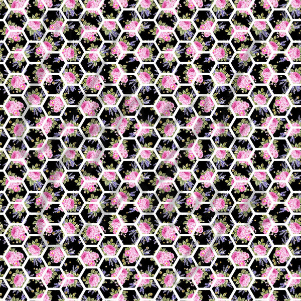 Vintage Pink Florals - Adhesive Vinyl Sheets