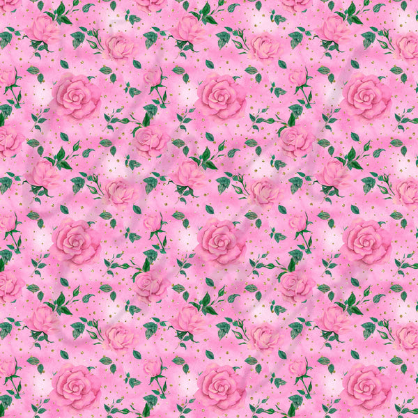 Vintage Pink Florals - Adhesive Vinyl Sheets