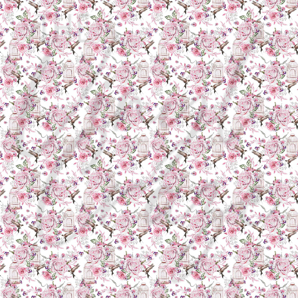 Vintage Pink Florals - Adhesive Vinyl Sheets