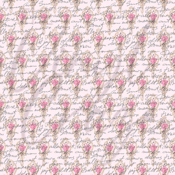 Vintage Pink Florals - Adhesive Vinyl Sheets