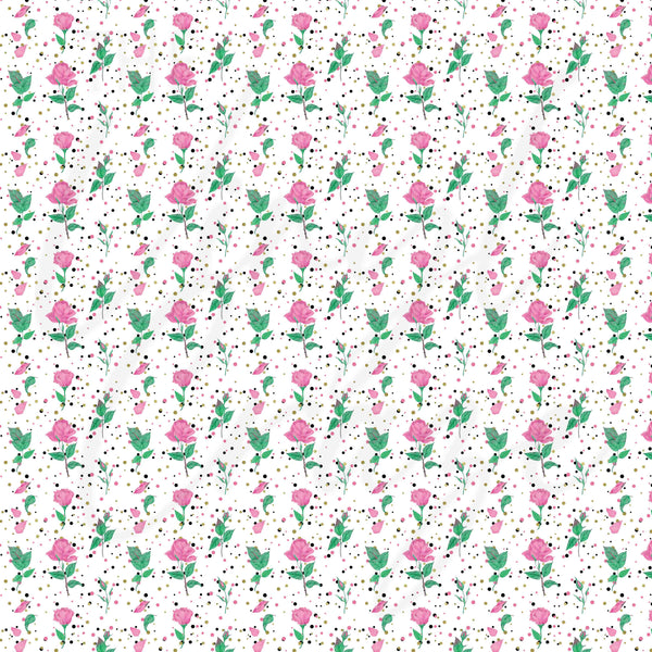 Vintage Pink Florals - Adhesive Vinyl Sheets