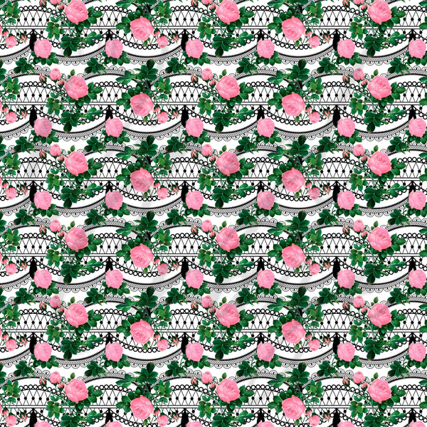 Vintage Pink Florals - Adhesive Vinyl Sheets