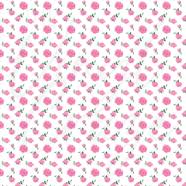 Vintage Pink Florals - Adhesive Vinyl Sheets