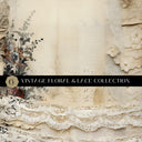 Vintage floral and lace Vinyl collection- 12x12 vinyl sheets-6 designs available