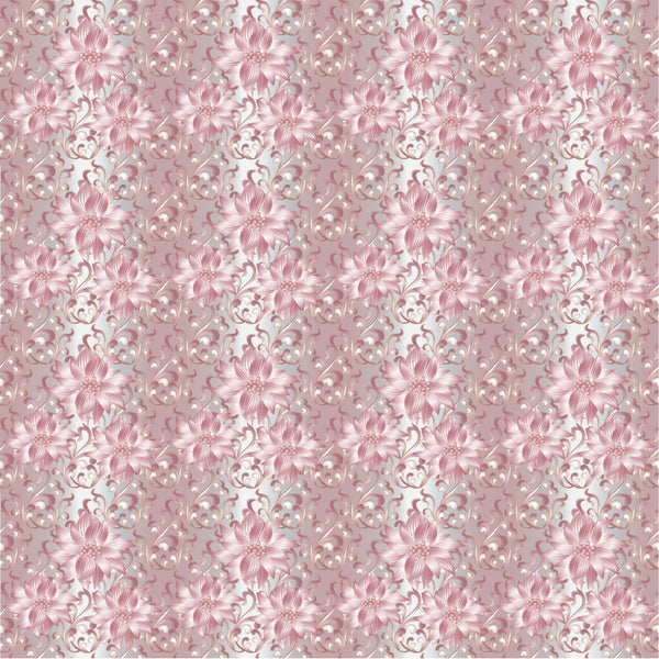 Vintage Pink Flowers - Adhesive Vinyl Sheets