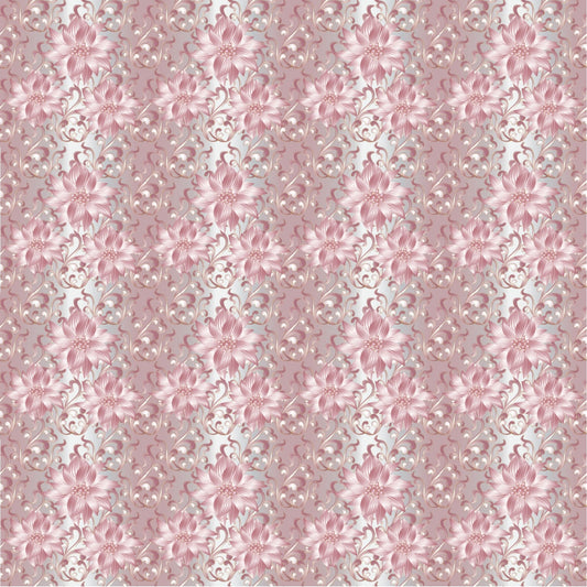 Vintage Pink Flowers - Adhesive Vinyl Sheets