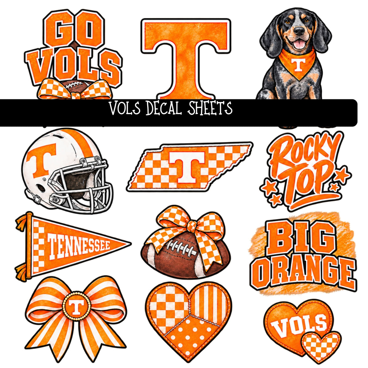 Vols UV DTF Decal sheet